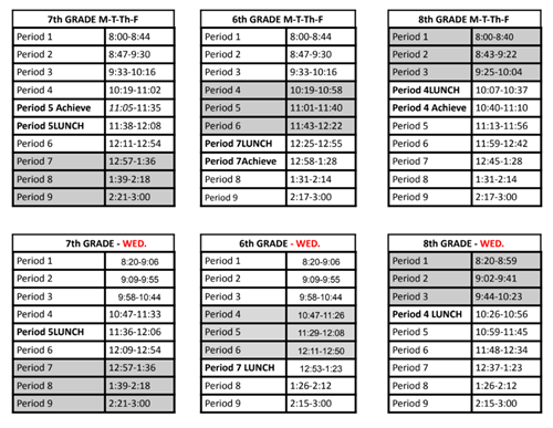 2023-24 Bell Schedule